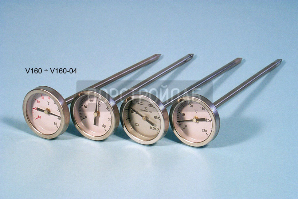 Термометр биметаллический Matest V160-04 (0...+300°С, с удлиненyым щупом)