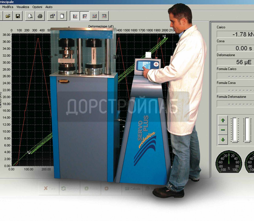 Модуль упругости цементных образцов Matest E190N